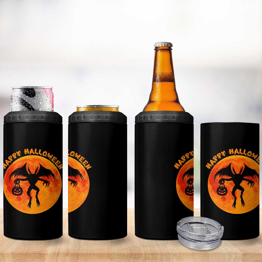 Funny Halloween Mothman Cryptid Creatures 4 in 1 Can Cooler Tumbler - Wonder Print Shop