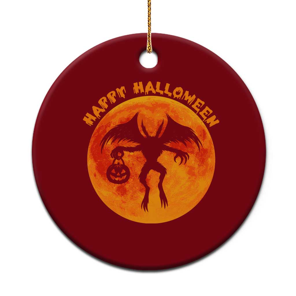 Funny Halloween Mothman Cryptid Creatures Ceramic Ornament - Wonder Print Shop