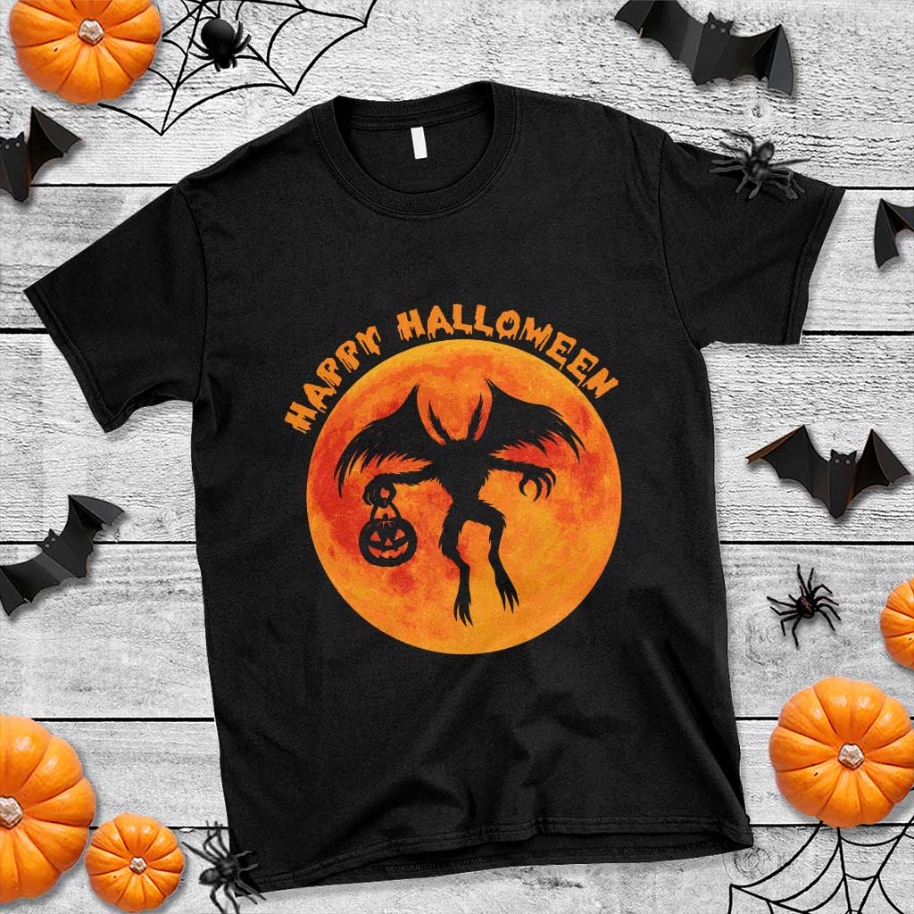 Funny Halloween Mothman Cryptid Creatures T Shirt - Wonder Print Shop