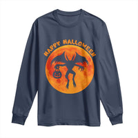 Funny Halloween Mothman Cryptid Creatures Long Sleeve Shirt - Wonder Print Shop