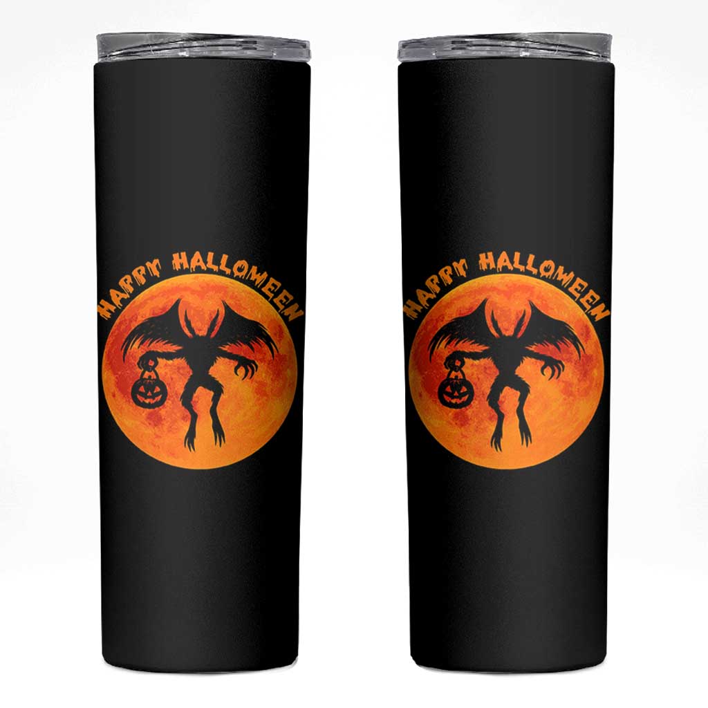 Funny Halloween Mothman Cryptid Creatures Skinny Tumbler - Wonder Print Shop
