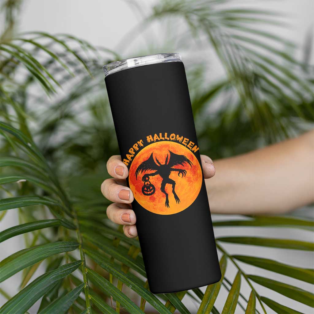 Funny Halloween Mothman Cryptid Creatures Skinny Tumbler - Wonder Print Shop