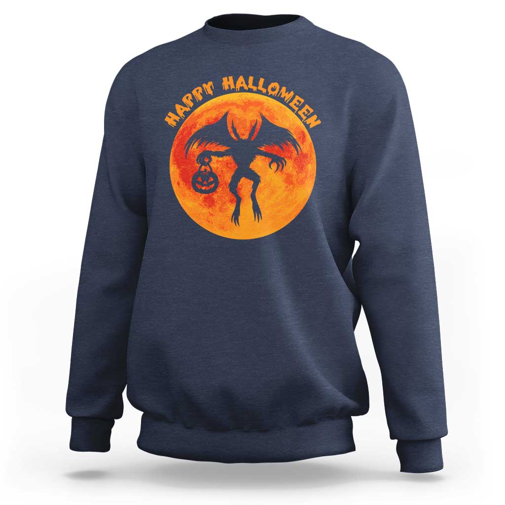 Funny Halloween Mothman Cryptid Creatures Sweatshirt - Wonder Print Shop