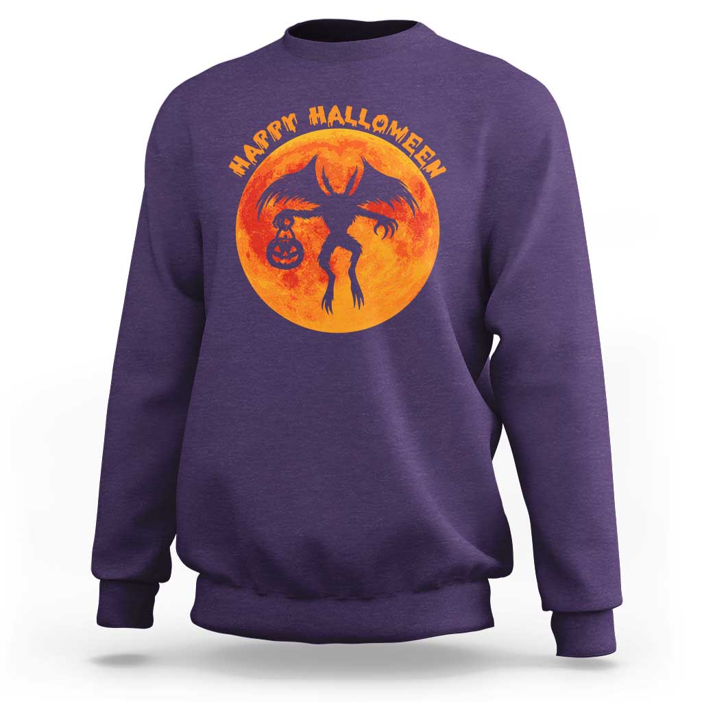 Funny Halloween Mothman Cryptid Creatures Sweatshirt - Wonder Print Shop