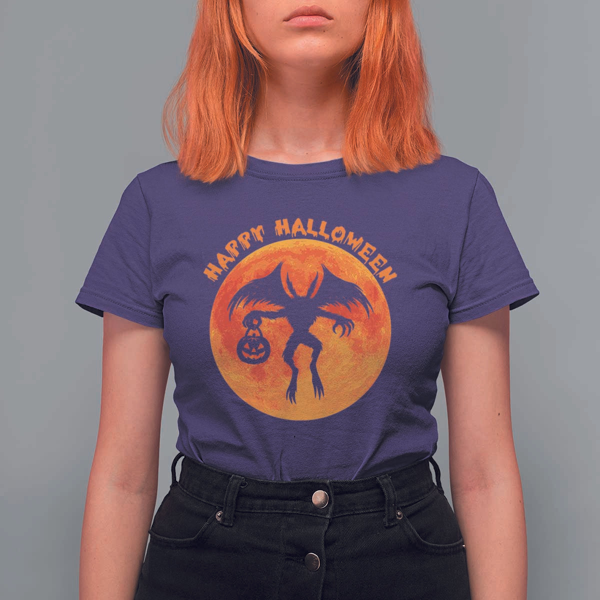 Funny Halloween Mothman Cryptid Creatures T Shirt For Women - Wonder Print Shop