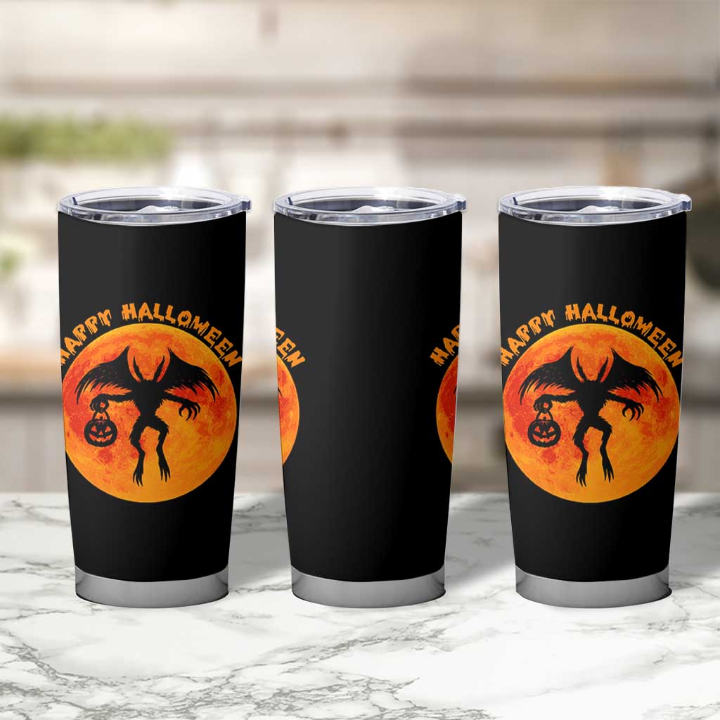 Funny Halloween Mothman Cryptid Creatures Tumbler Cup - Wonder Print Shop