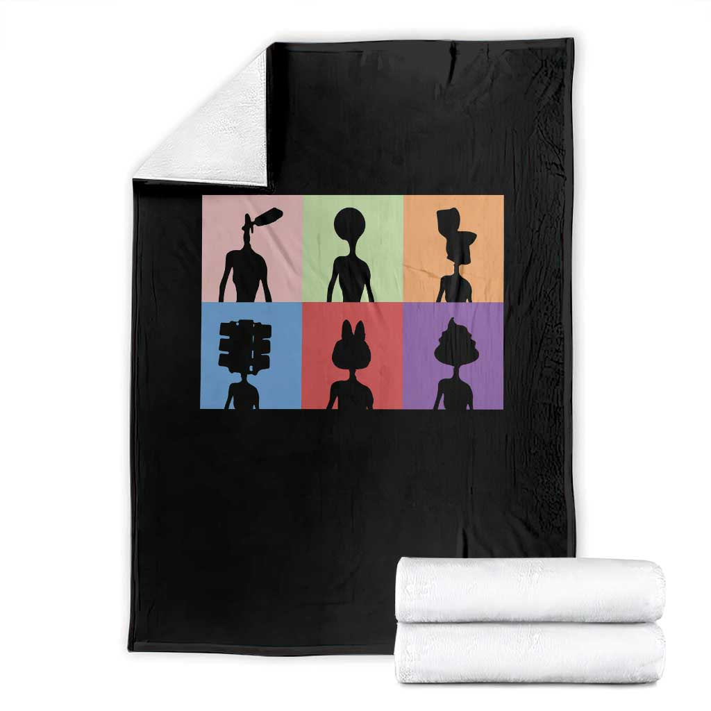 Funny Siren Head Throw Blanket Supernatural Cryptid Horror Monster - Wonder Print Shop
