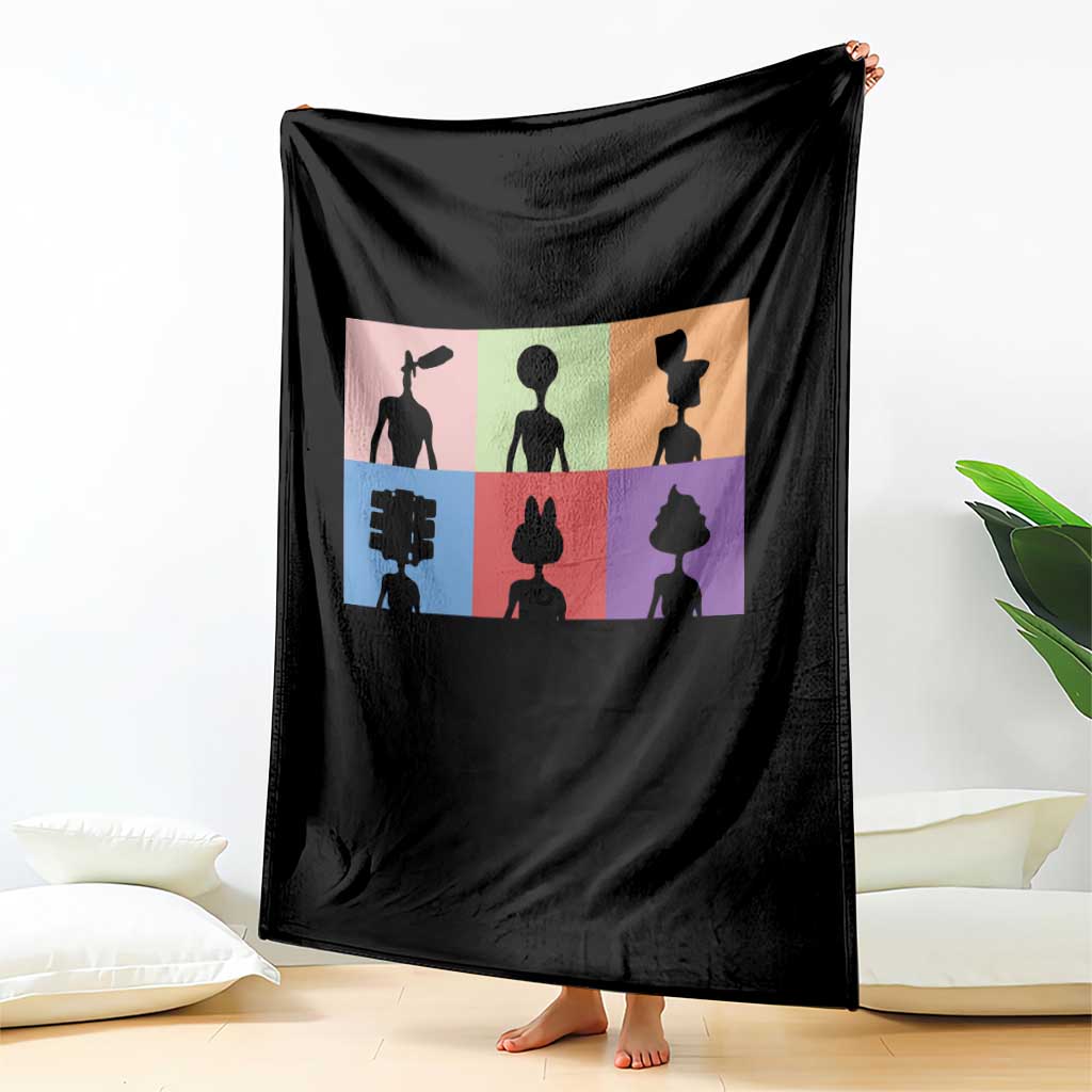Funny Siren Head Throw Blanket Supernatural Cryptid Horror Monster - Wonder Print Shop