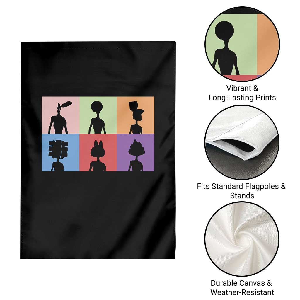 Funny Siren Head Garden Flag Supernatural Cryptid Horror Monster - Wonder Print Shop