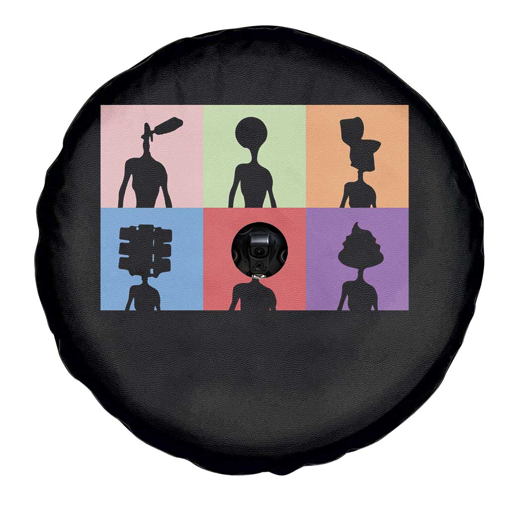 Funny Siren Head Spare Tire Cover Supernatural Cryptid Horror Monster - Wonder Print Shop