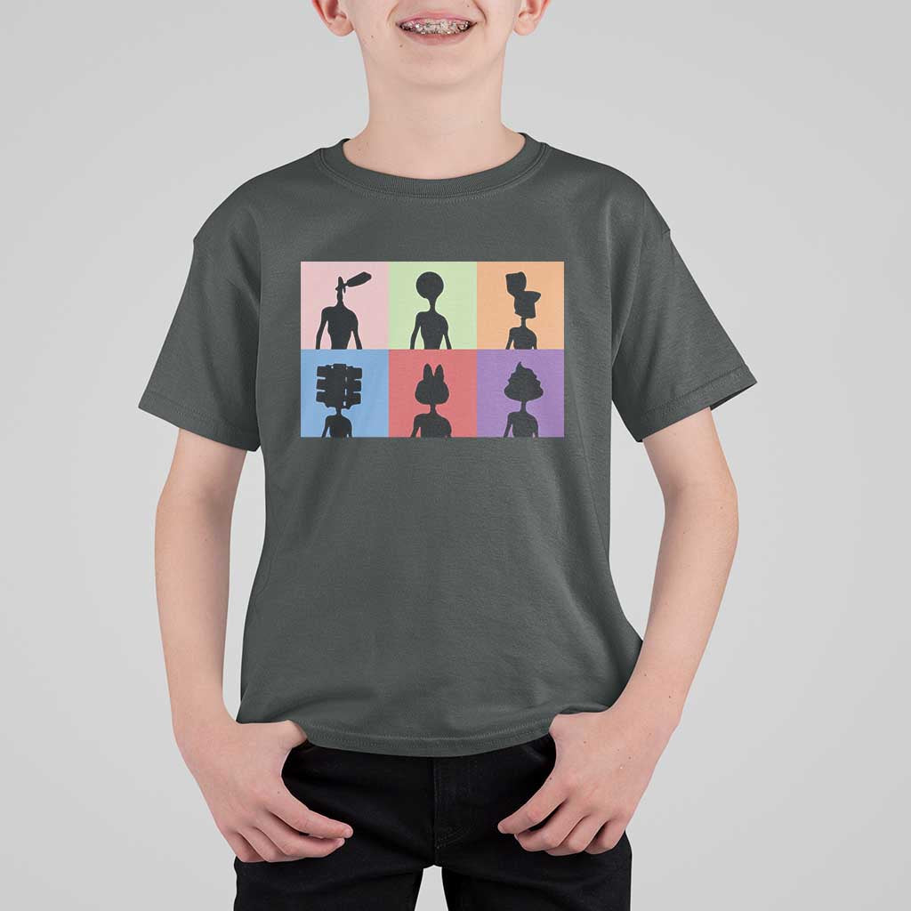 Funny Siren Head T Shirt For Kid Supernatural Cryptid Horror Monster - Wonder Print Shop