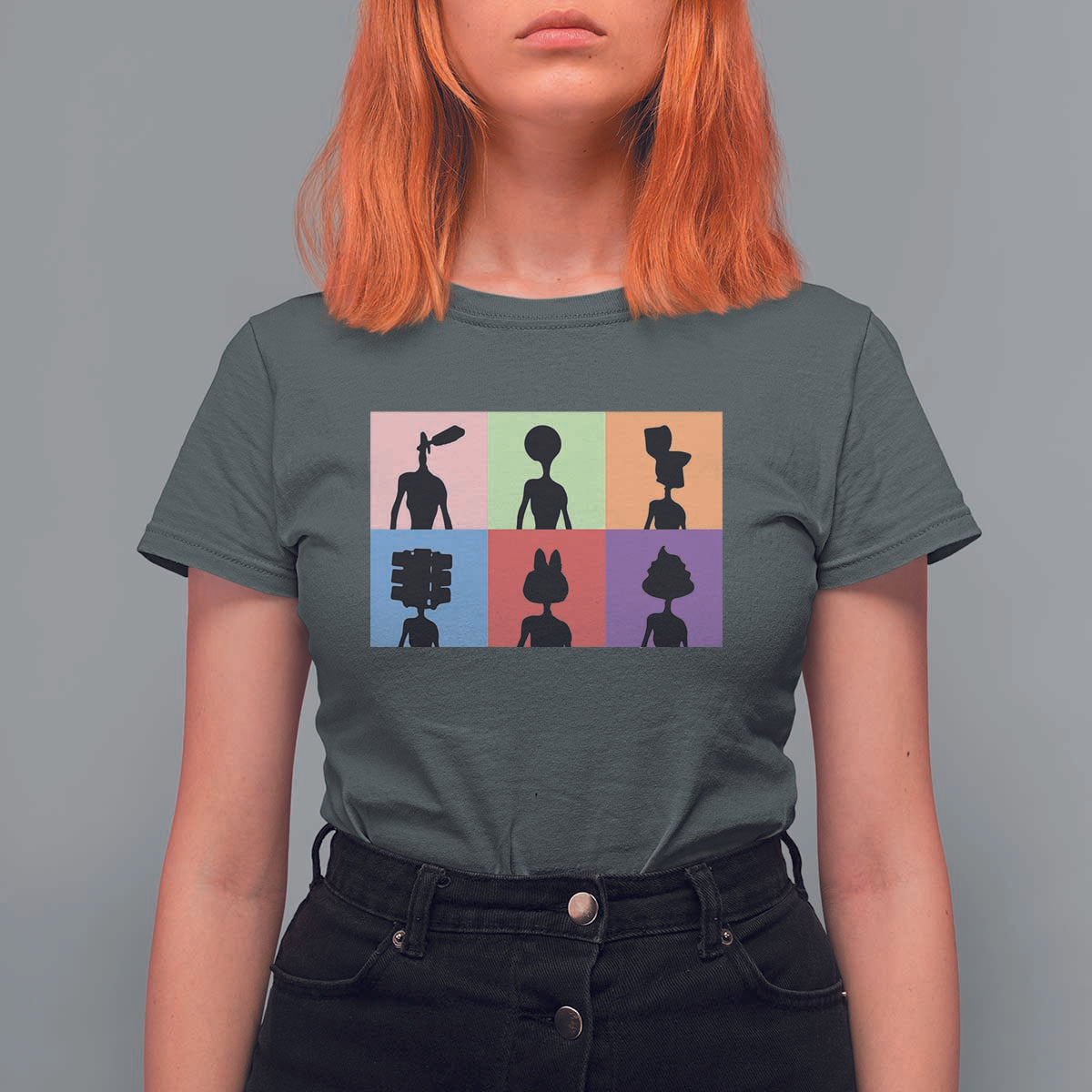 Funny Siren Head T Shirt For Women Supernatural Cryptid Horror Monster - Wonder Print Shop