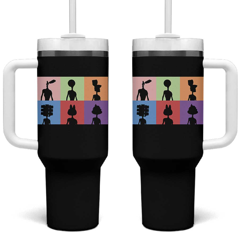 Funny Siren Head Tumbler With Handle Supernatural Cryptid Horror Monster - Wonder Print Shop