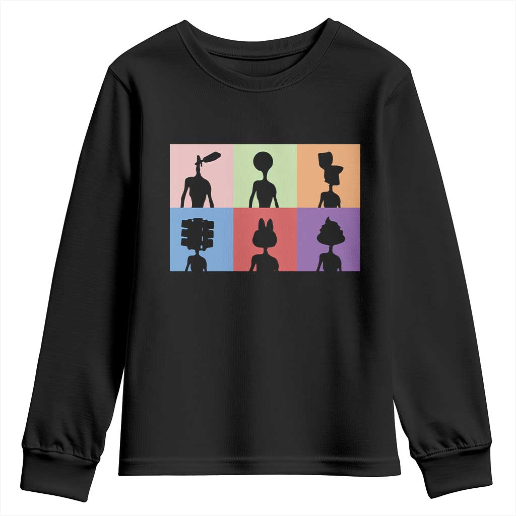 Funny Siren Head Youth Sweatshirt Supernatural Cryptid Horror Monster - Wonder Print Shop