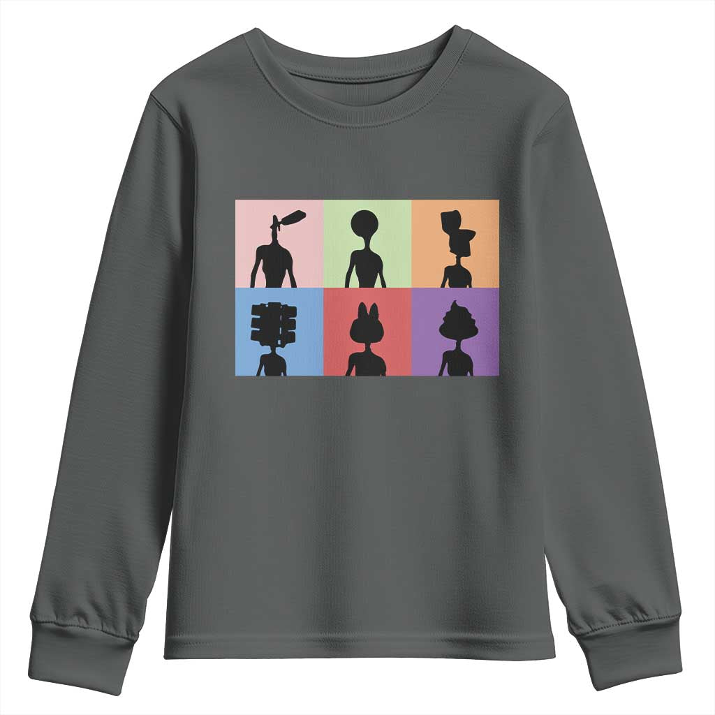 Funny Siren Head Youth Sweatshirt Supernatural Cryptid Horror Monster - Wonder Print Shop