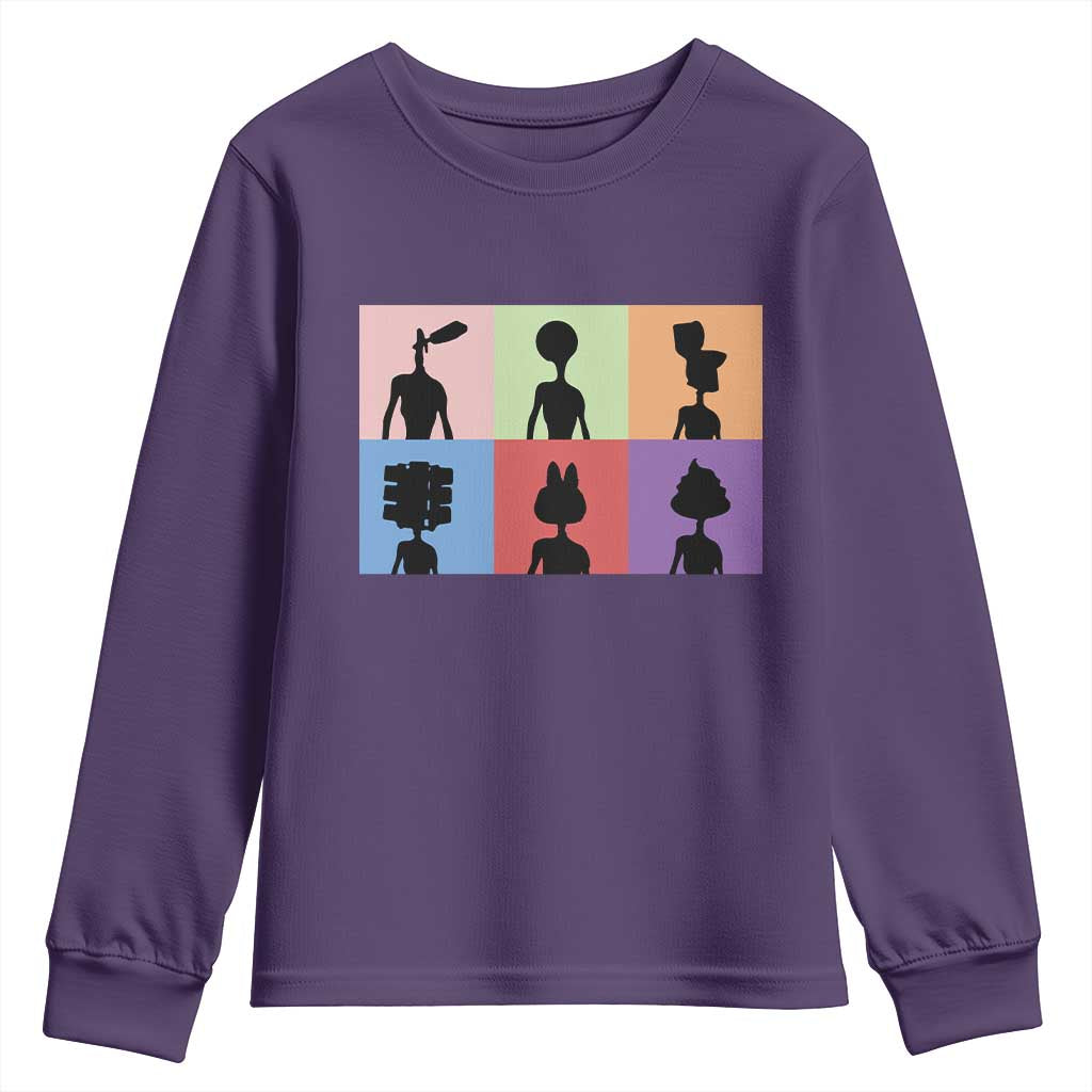 Funny Siren Head Youth Sweatshirt Supernatural Cryptid Horror Monster - Wonder Print Shop