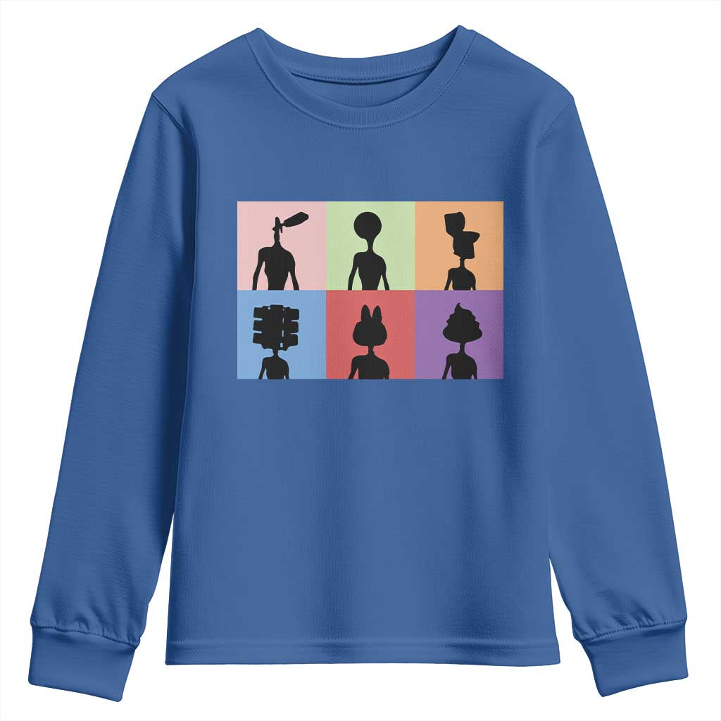 Funny Siren Head Youth Sweatshirt Supernatural Cryptid Horror Monster - Wonder Print Shop