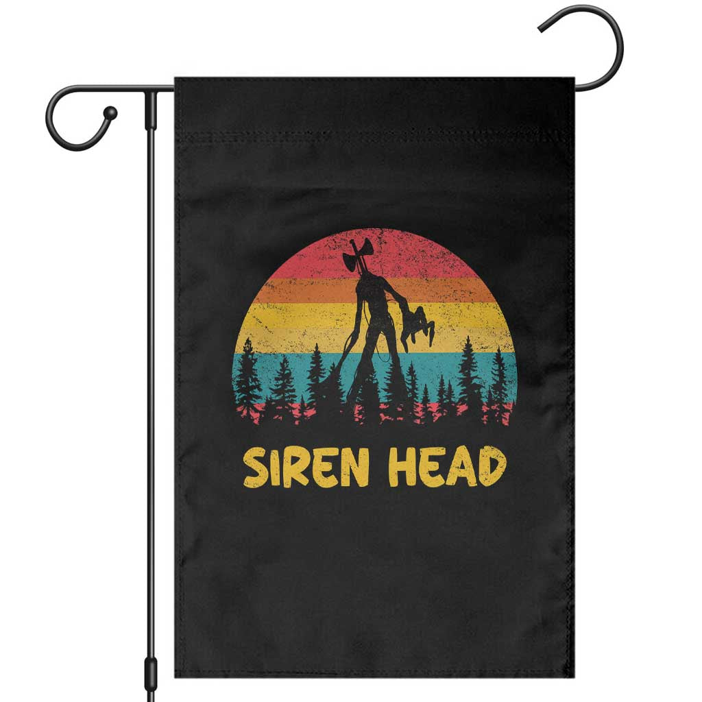 Siren Head Garden Flag Retro Supernatural Cryptid Horror Monster - Wonder Print Shop