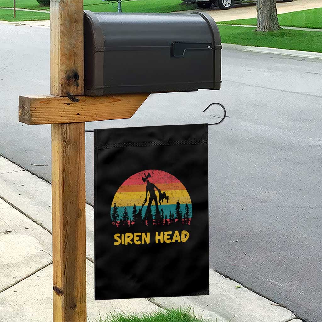Siren Head Garden Flag Retro Supernatural Cryptid Horror Monster - Wonder Print Shop