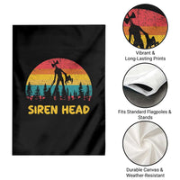 Siren Head Garden Flag Retro Supernatural Cryptid Horror Monster - Wonder Print Shop