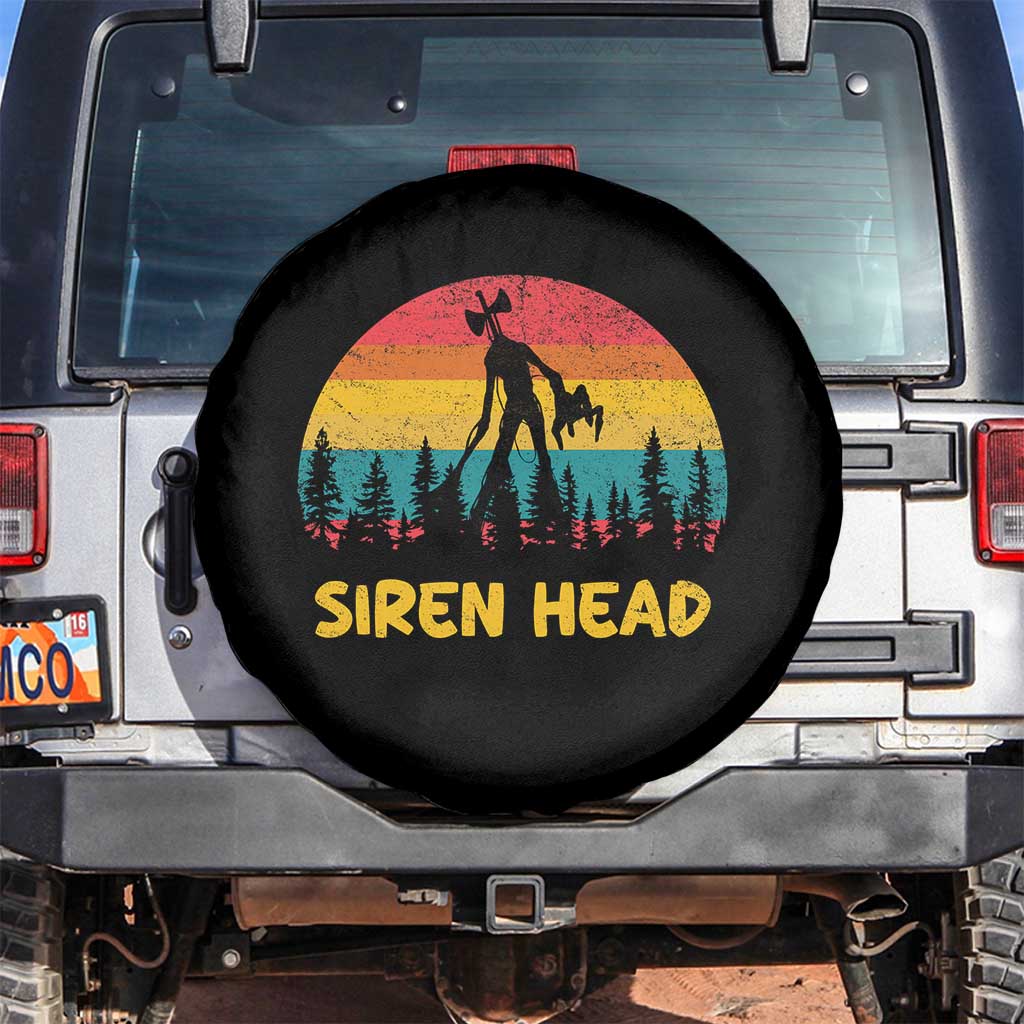 Siren Head Spare Tire Cover Retro Supernatural Cryptid Horror Monster - Wonder Print Shop
