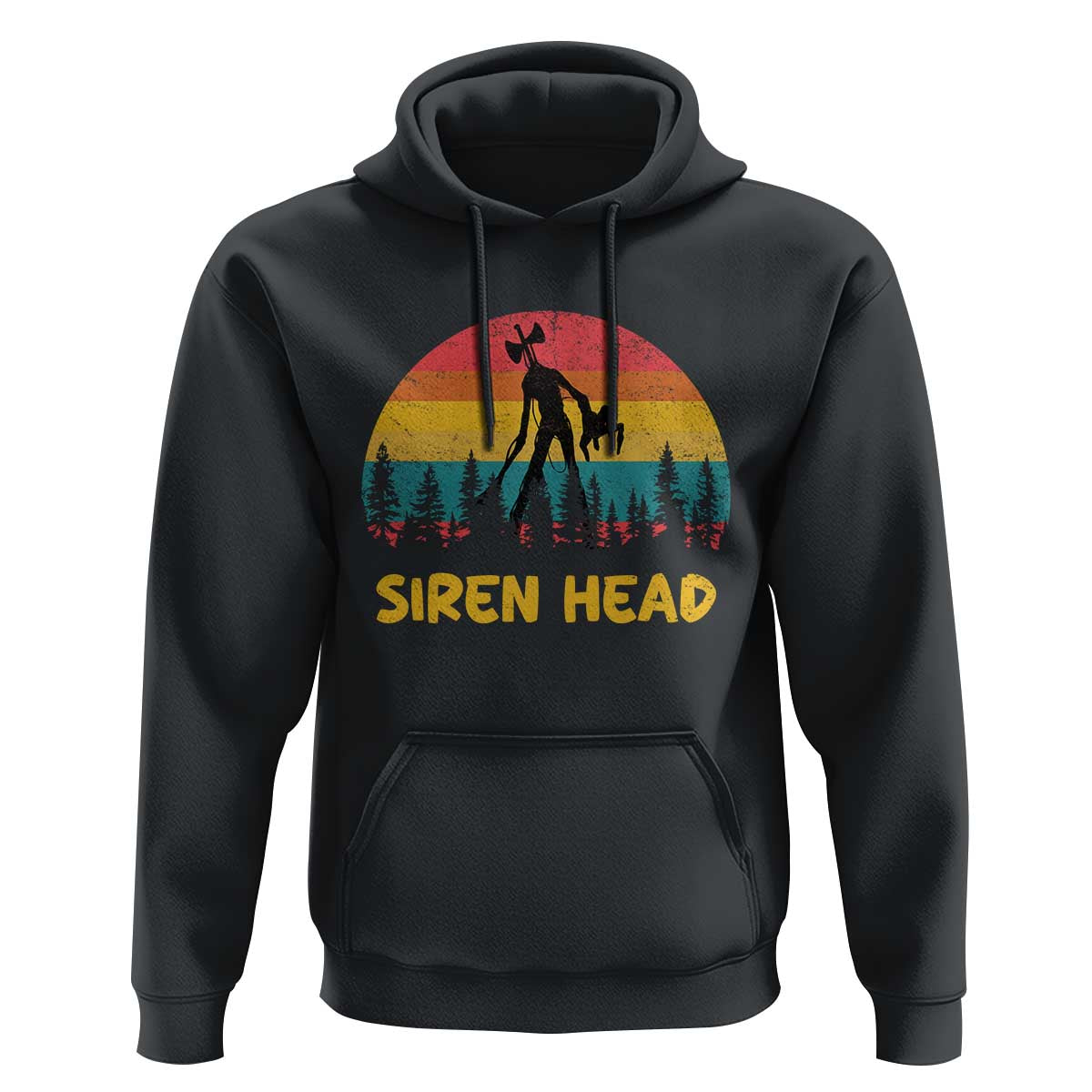 Siren Head Hoodie Retro Supernatural Cryptid Horror Monster - Wonder Print Shop