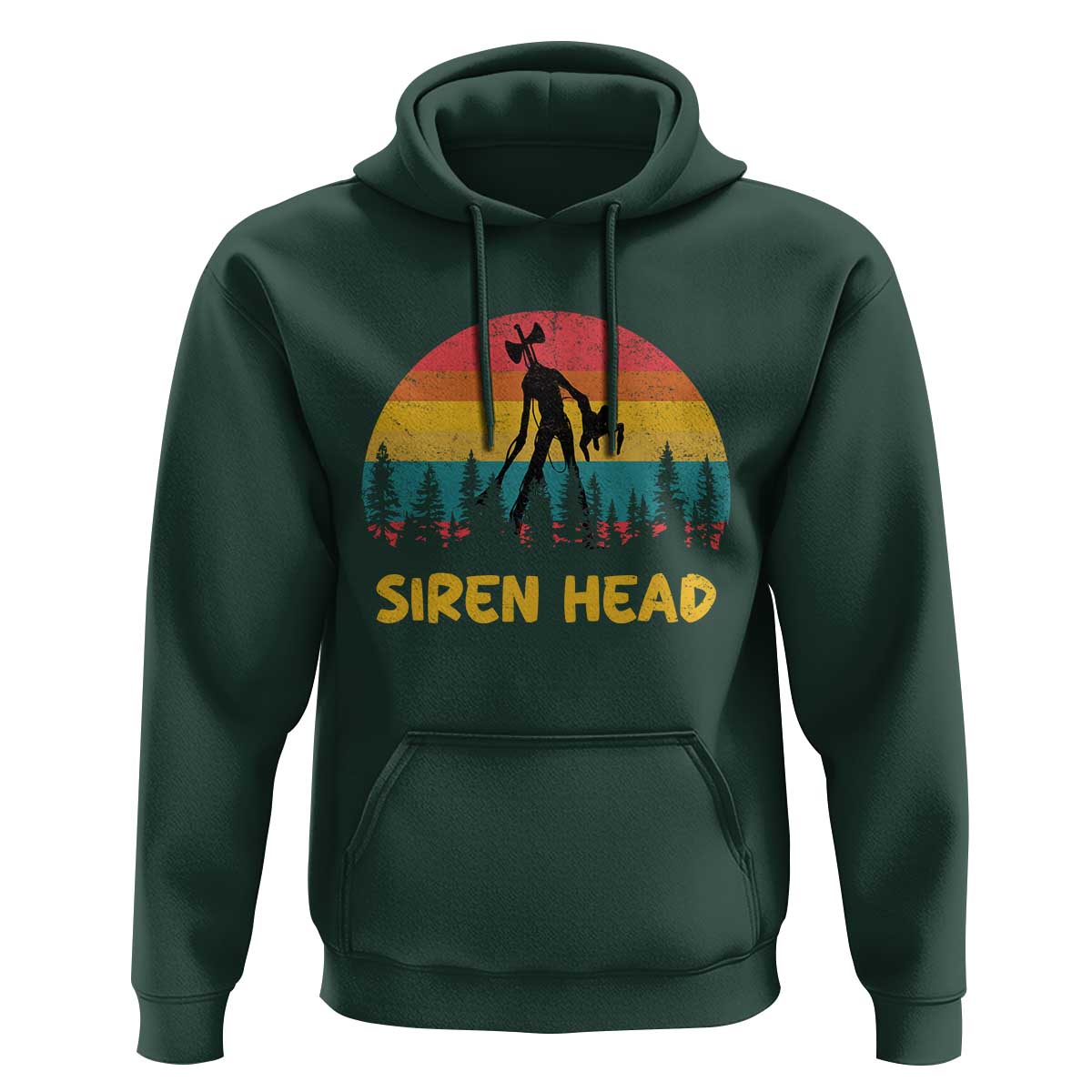 Siren Head Hoodie Retro Supernatural Cryptid Horror Monster - Wonder Print Shop