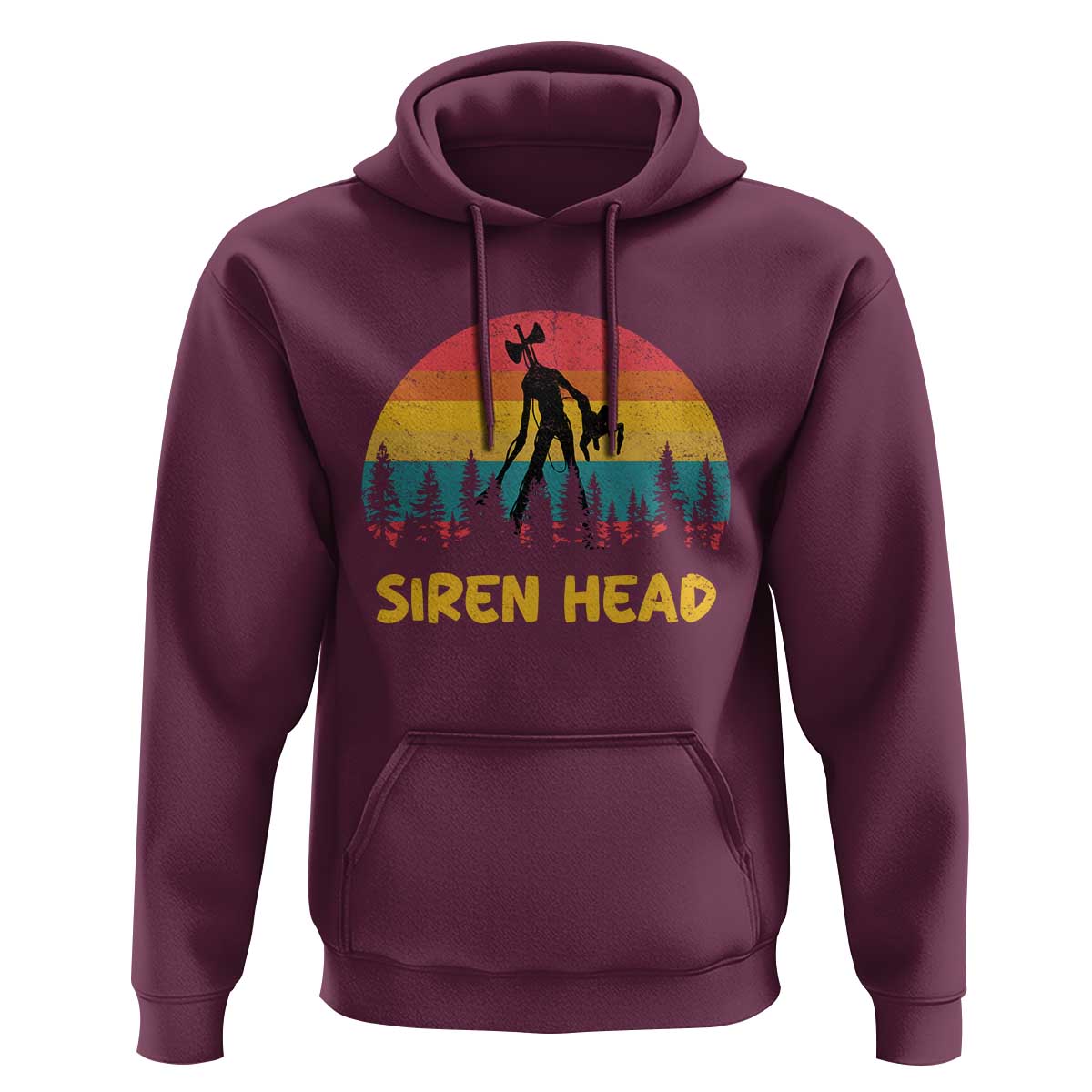 Siren Head Hoodie Retro Supernatural Cryptid Horror Monster - Wonder Print Shop