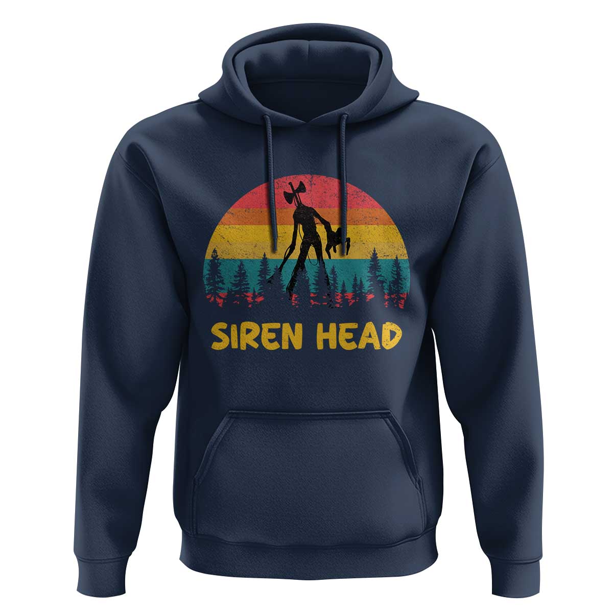 Siren Head Hoodie Retro Supernatural Cryptid Horror Monster - Wonder Print Shop