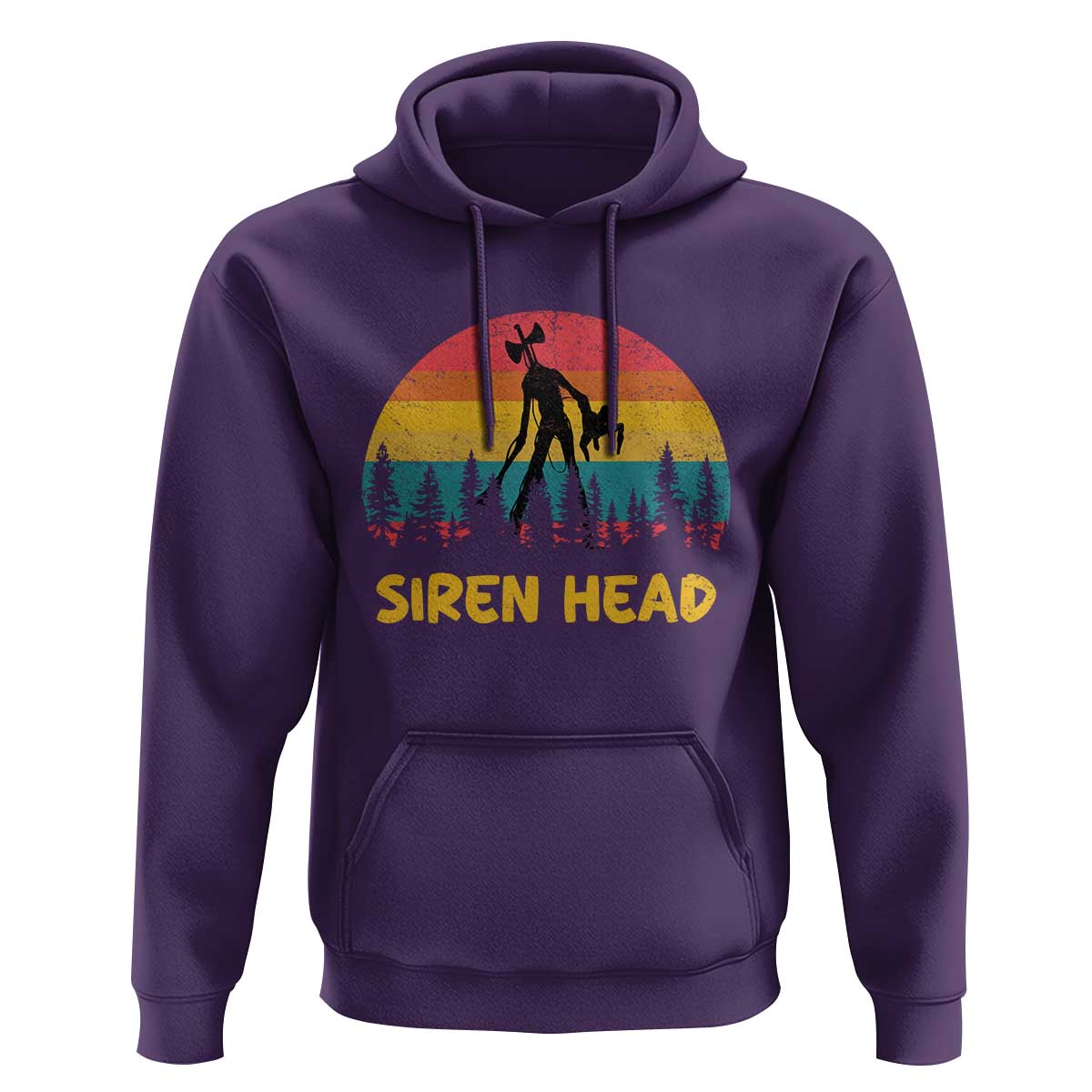 Siren Head Hoodie Retro Supernatural Cryptid Horror Monster - Wonder Print Shop