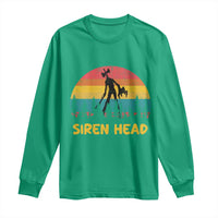 Siren Head Long Sleeve Shirt Retro Supernatural Cryptid Horror Monster - Wonder Print Shop