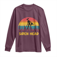 Siren Head Long Sleeve Shirt Retro Supernatural Cryptid Horror Monster - Wonder Print Shop