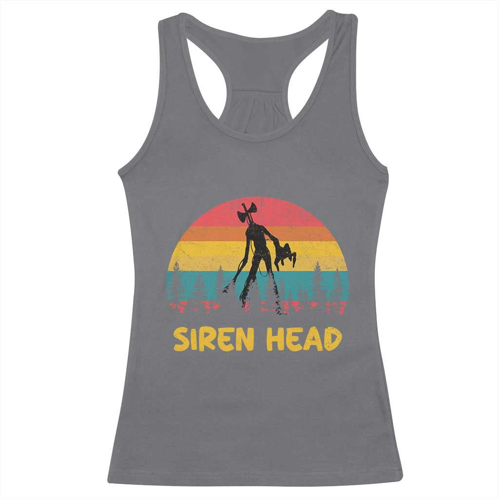 Siren Head Racerback Tank Top Retro Supernatural Cryptid Horror Monster - Wonder Print Shop