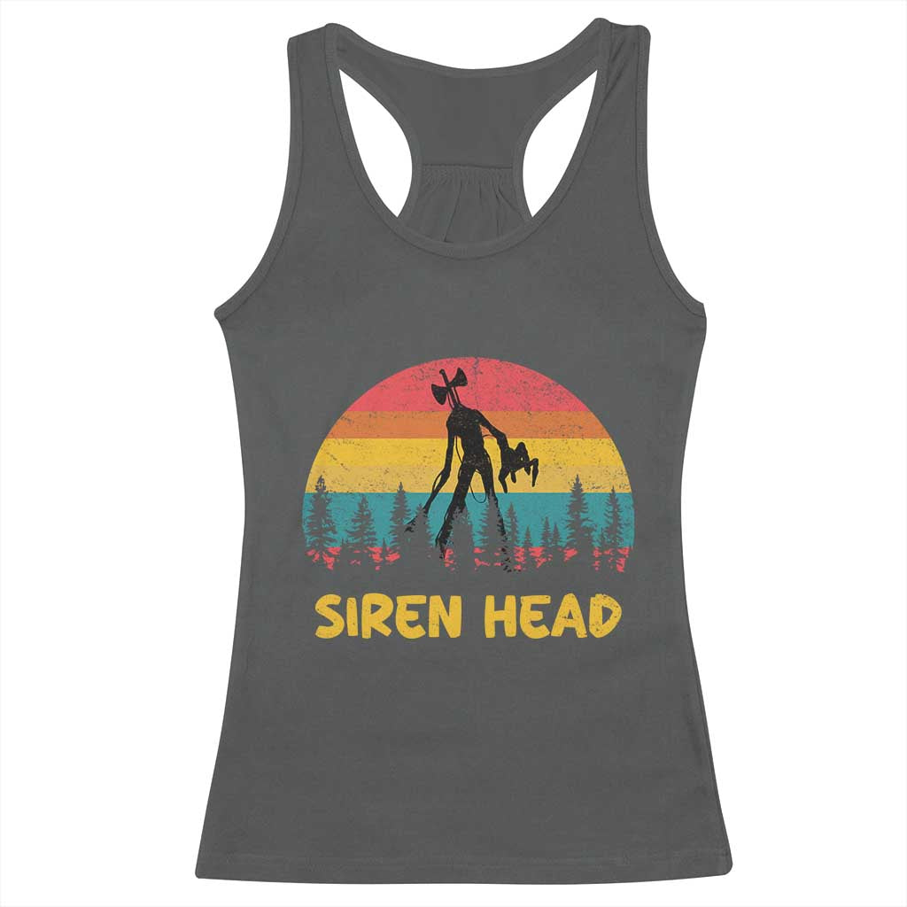 Siren Head Racerback Tank Top Retro Supernatural Cryptid Horror Monster - Wonder Print Shop