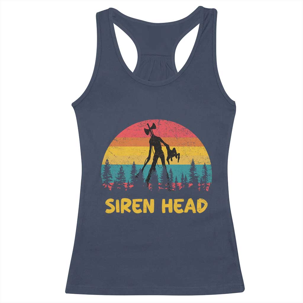 Siren Head Racerback Tank Top Retro Supernatural Cryptid Horror Monster - Wonder Print Shop