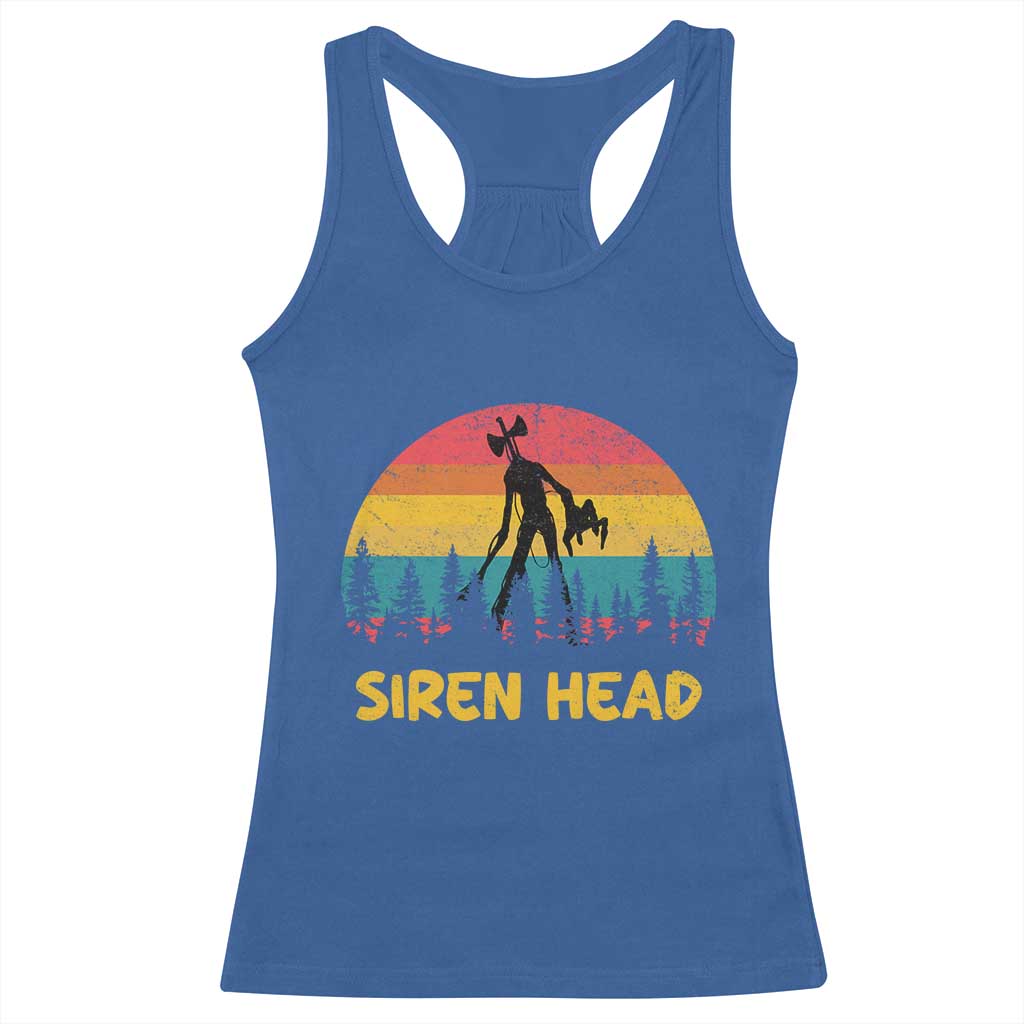 Siren Head Racerback Tank Top Retro Supernatural Cryptid Horror Monster - Wonder Print Shop