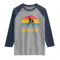 Siren Head Raglan Shirt Retro Supernatural Cryptid Horror Monster - Wonder Print Shop