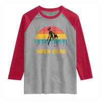 Siren Head Raglan Shirt Retro Supernatural Cryptid Horror Monster - Wonder Print Shop