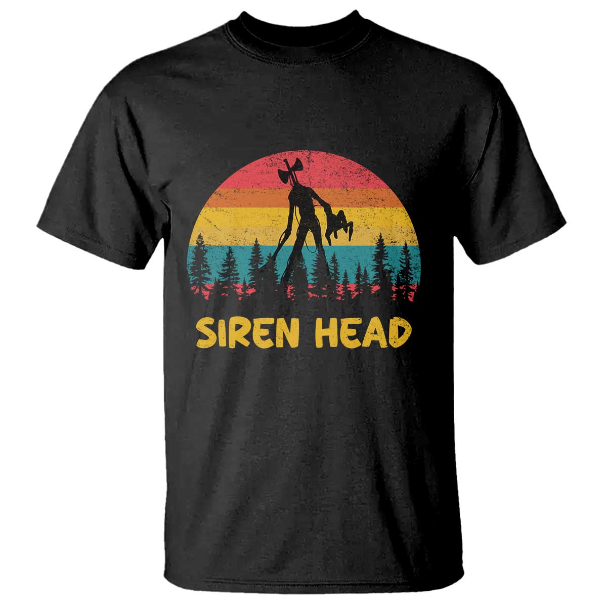 Siren Head T Shirt Retro Supernatural Cryptid Horror Monster - Wonder Print Shop