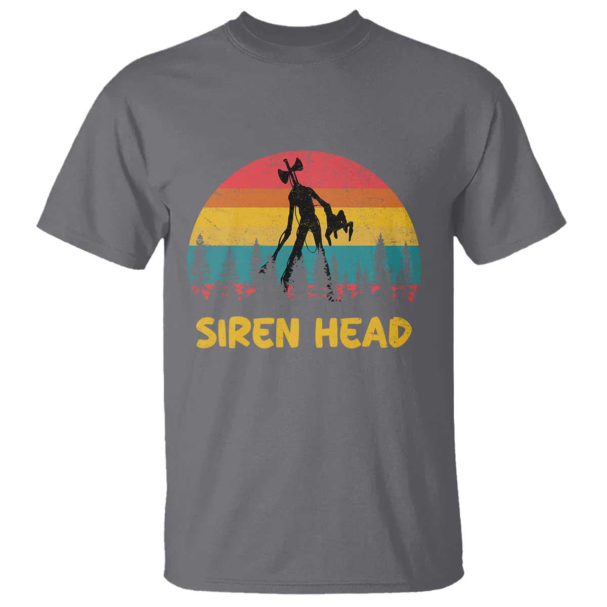 Siren Head T Shirt Retro Supernatural Cryptid Horror Monster - Wonder Print Shop