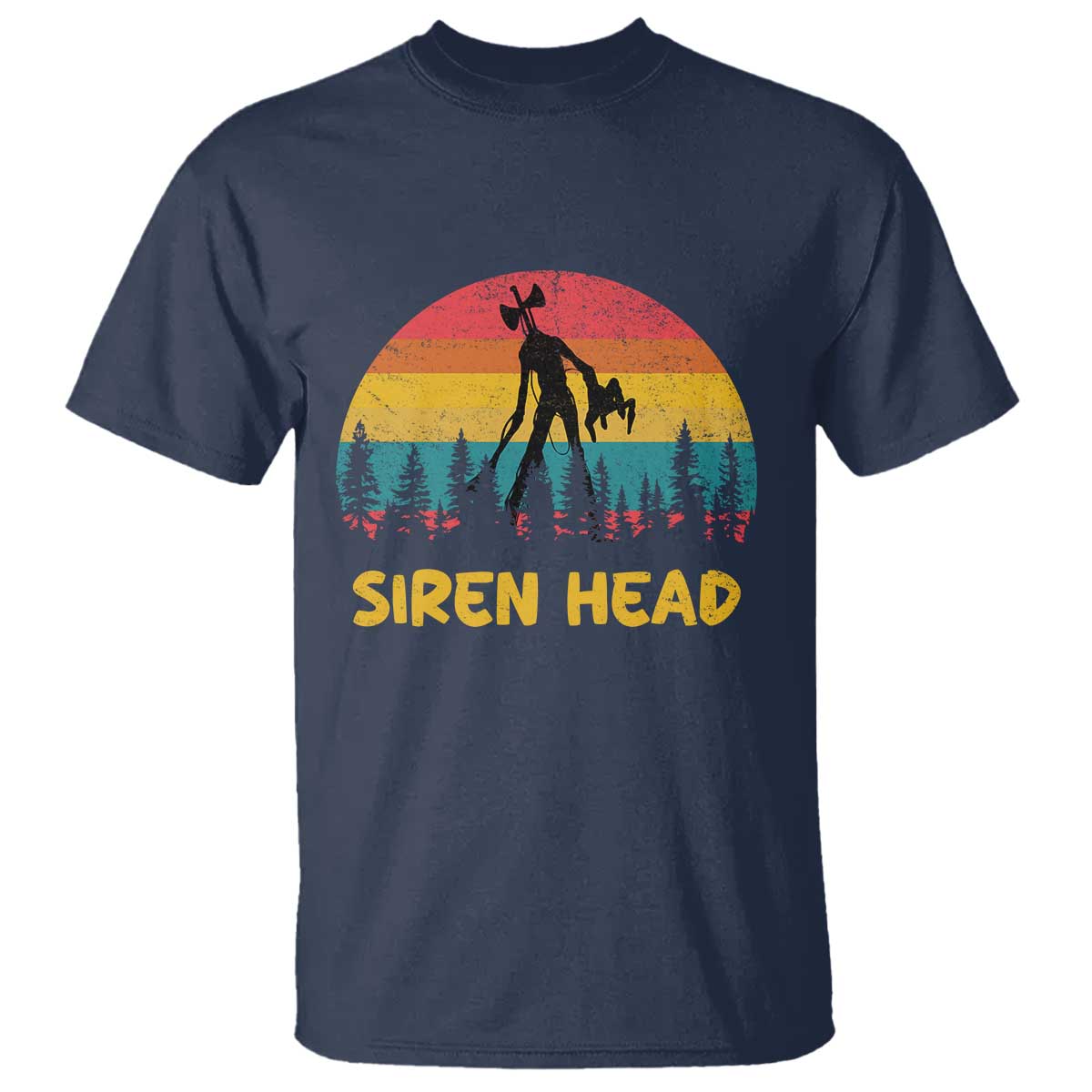 Siren Head T Shirt Retro Supernatural Cryptid Horror Monster - Wonder Print Shop