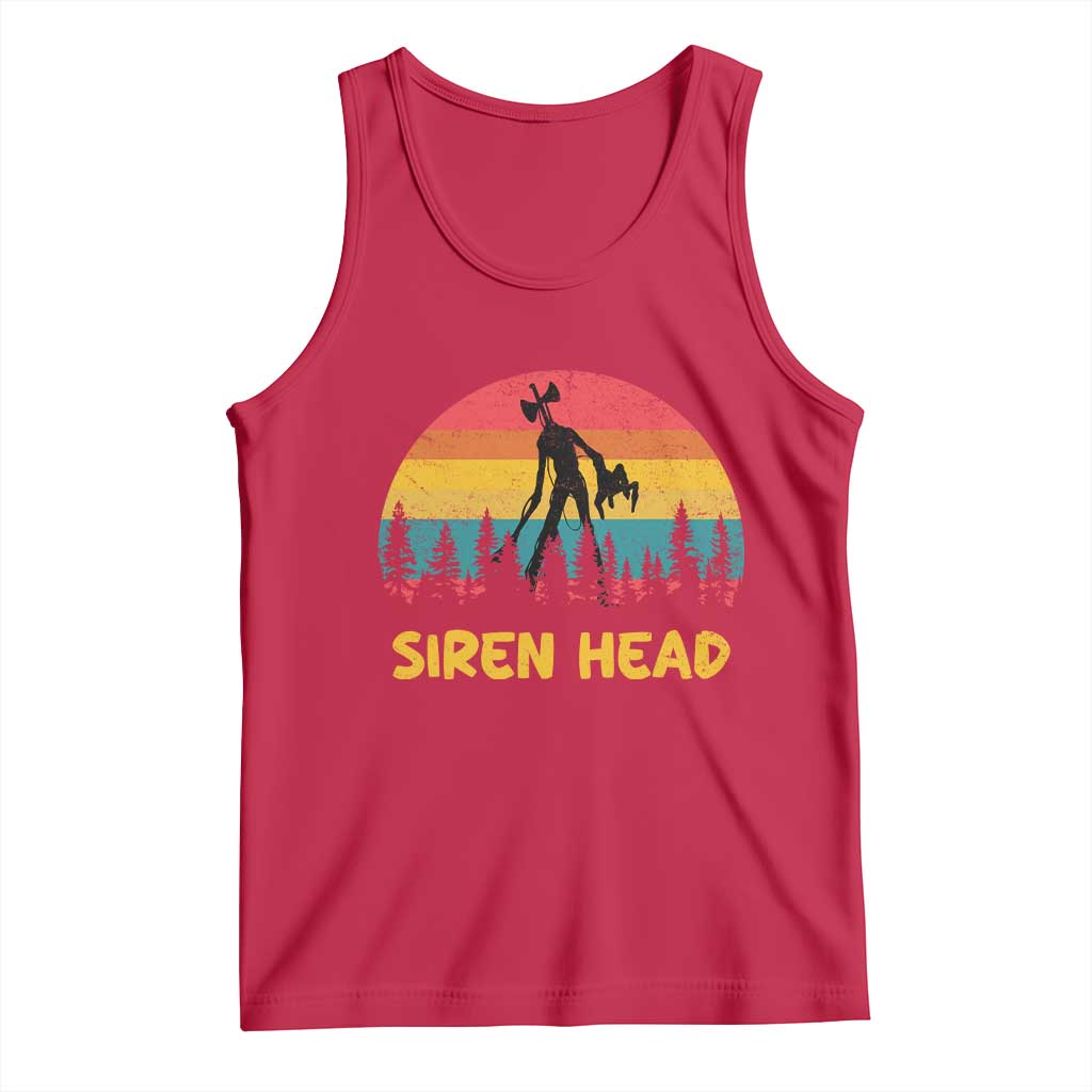 Siren Head Tank Top Retro Supernatural Cryptid Horror Monster - Wonder Print Shop