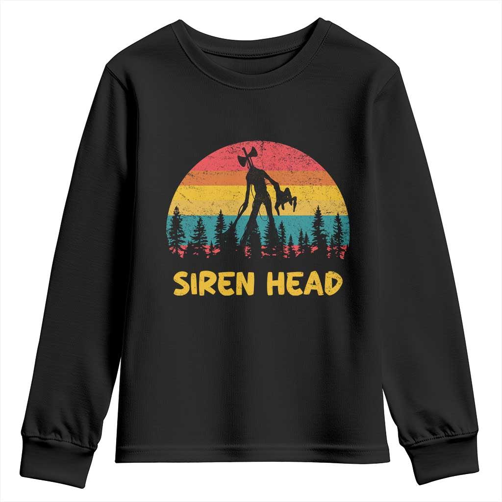 Siren Head Youth Sweatshirt Retro Supernatural Cryptid Horror Monster - Wonder Print Shop