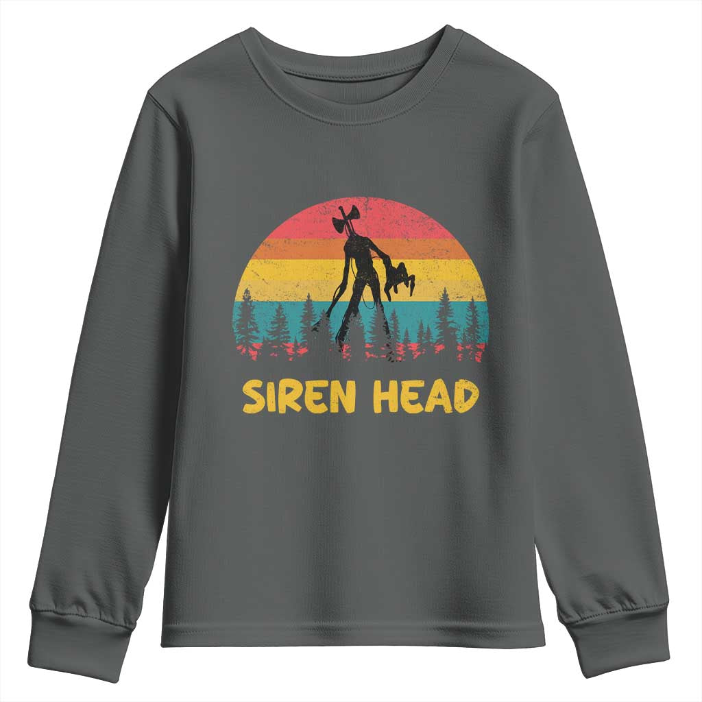 Siren Head Youth Sweatshirt Retro Supernatural Cryptid Horror Monster - Wonder Print Shop