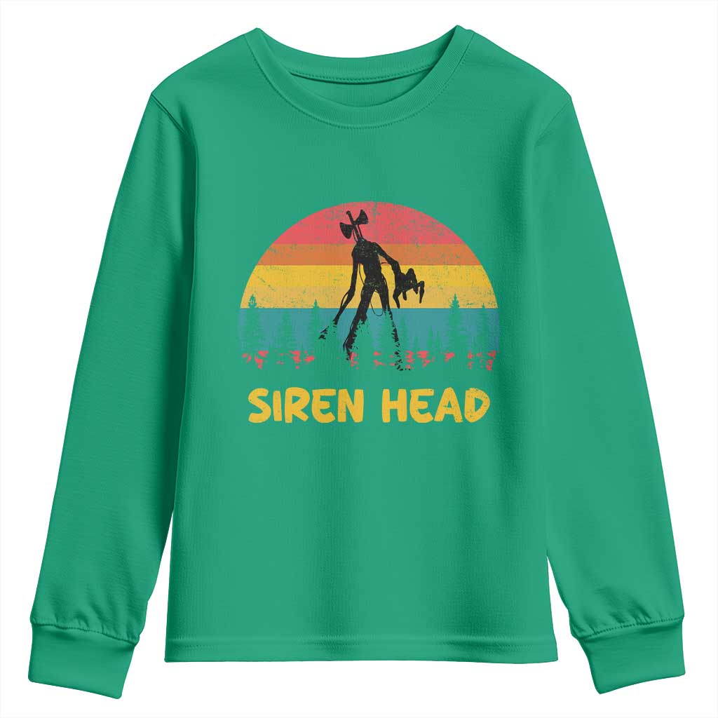 Siren Head Youth Sweatshirt Retro Supernatural Cryptid Horror Monster - Wonder Print Shop