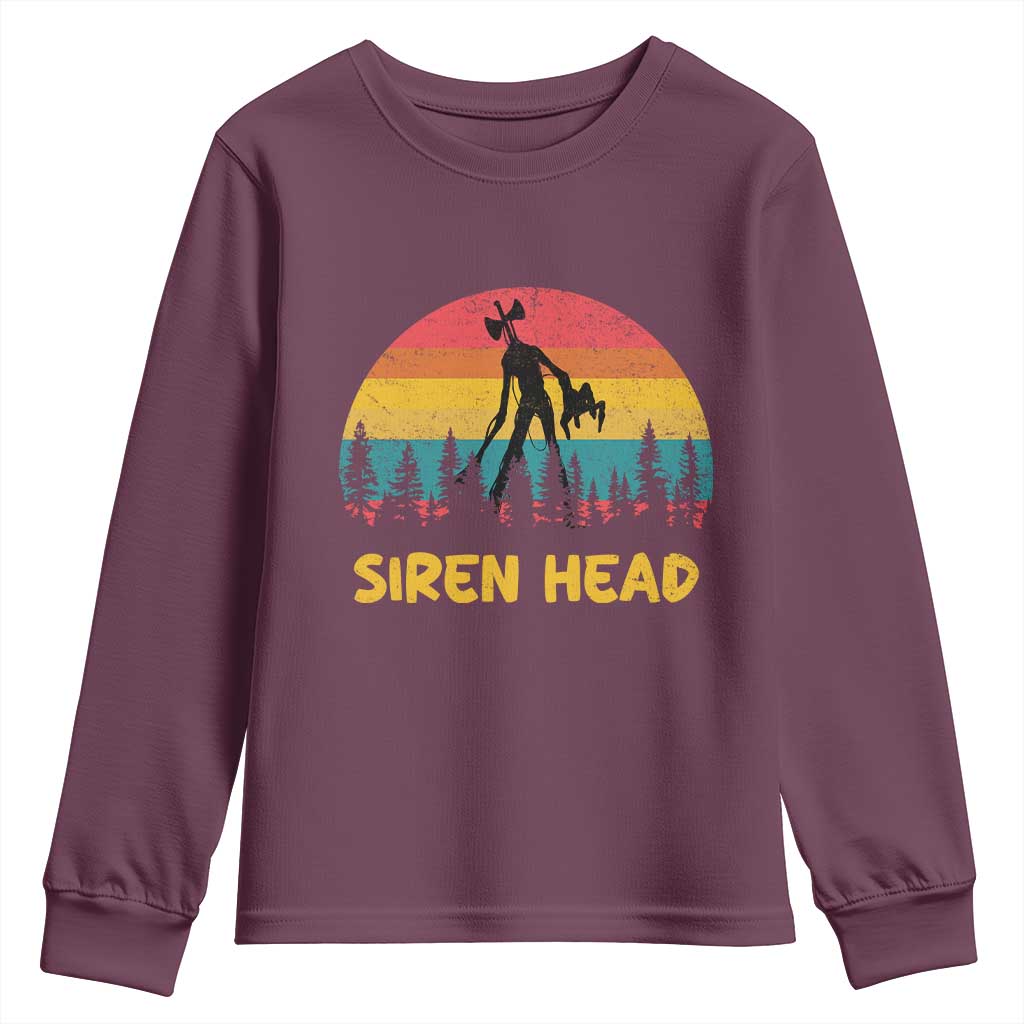 Siren Head Youth Sweatshirt Retro Supernatural Cryptid Horror Monster - Wonder Print Shop