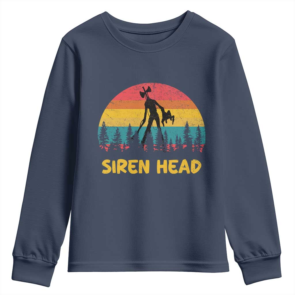 Siren Head Youth Sweatshirt Retro Supernatural Cryptid Horror Monster - Wonder Print Shop