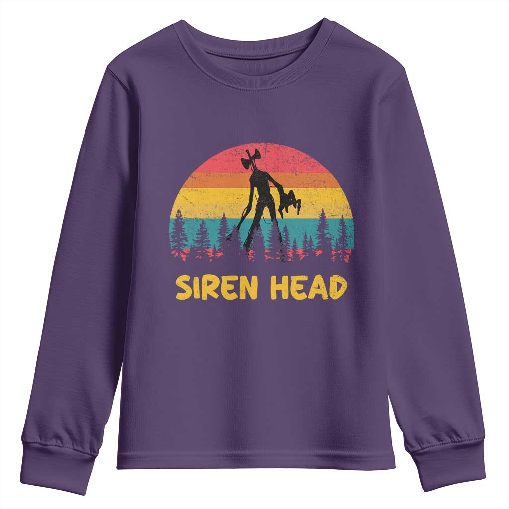Siren Head Youth Sweatshirt Retro Supernatural Cryptid Horror Monster - Wonder Print Shop