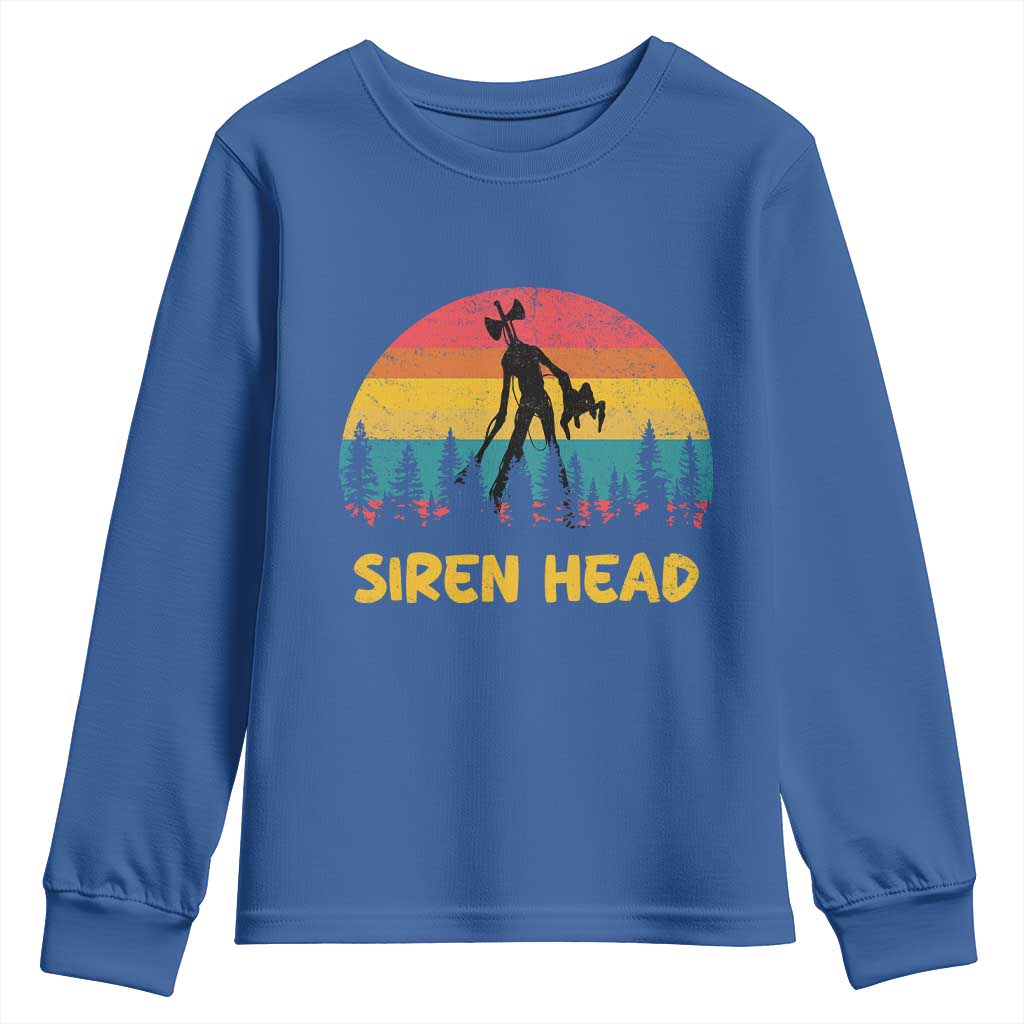 Siren Head Youth Sweatshirt Retro Supernatural Cryptid Horror Monster - Wonder Print Shop
