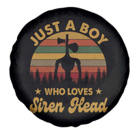 Funny Just A Boy Who Loves Siren Head Spare Tire Cover Supernatural Cryptid Retro Monster - Wonder Print Shop